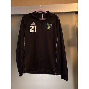 Adidas Mens Size M Black 1/4 Zip Pullover 21 Boreal Pullover 1/4 Zip